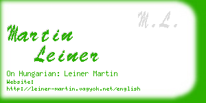 martin leiner business card